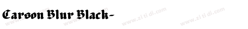 Carson Blur Black字体转换